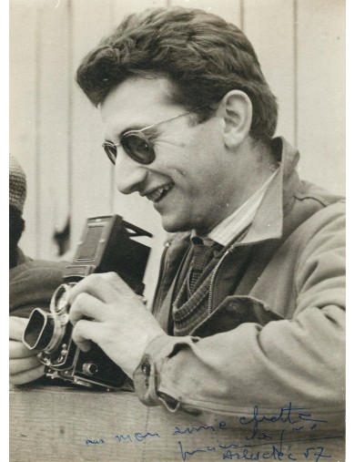 Rarissime, voire introuvable photo originale 13x18 cm dédicacée en 1957 par le grand photographe Lucien CLERGUE Lucien