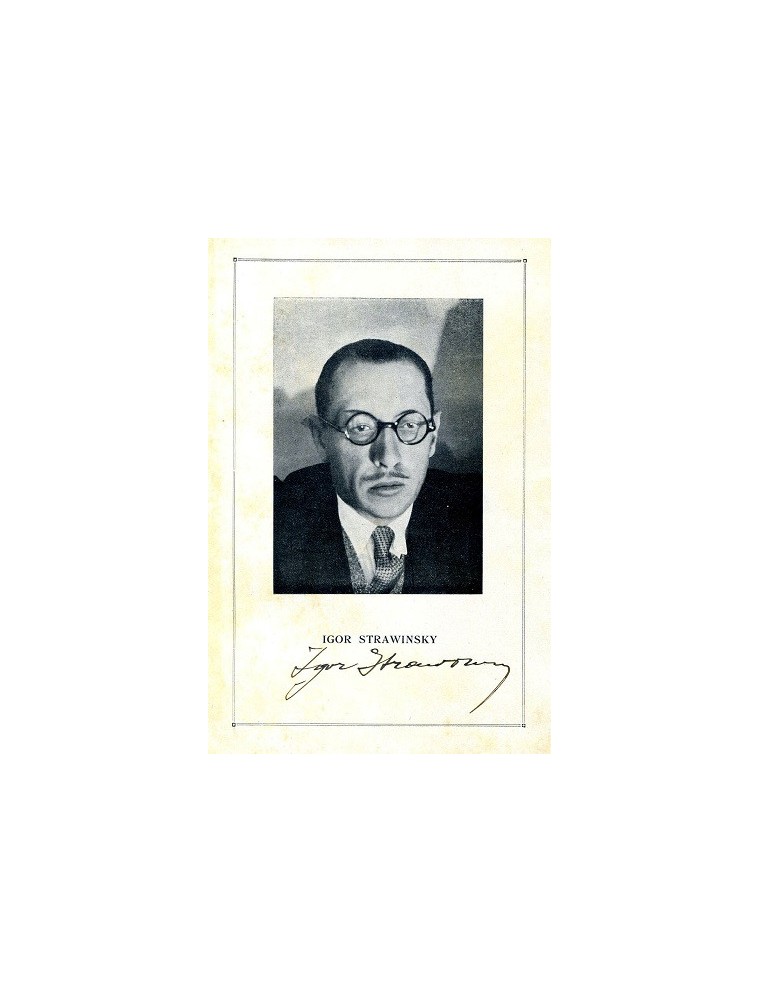 STRAVINSKY Igor (1882-1971) STRAVINSKY Igor (1882-1971)