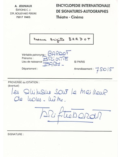 BARDOT Brigitte