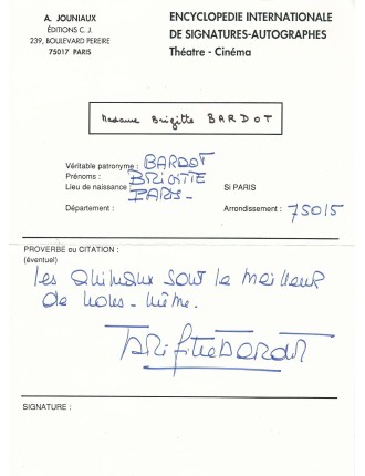 BARDOT Brigitte