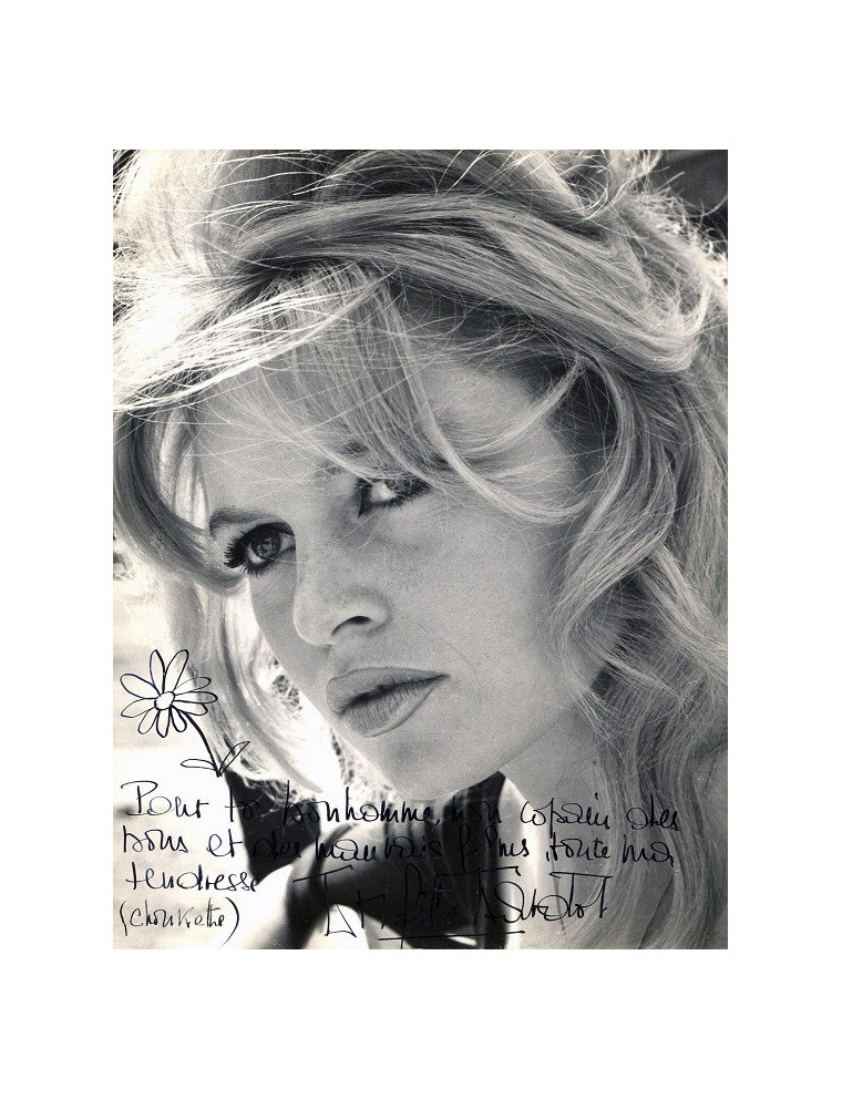BARDOT Brigitte photo dédicacée de la collection Louis Née
