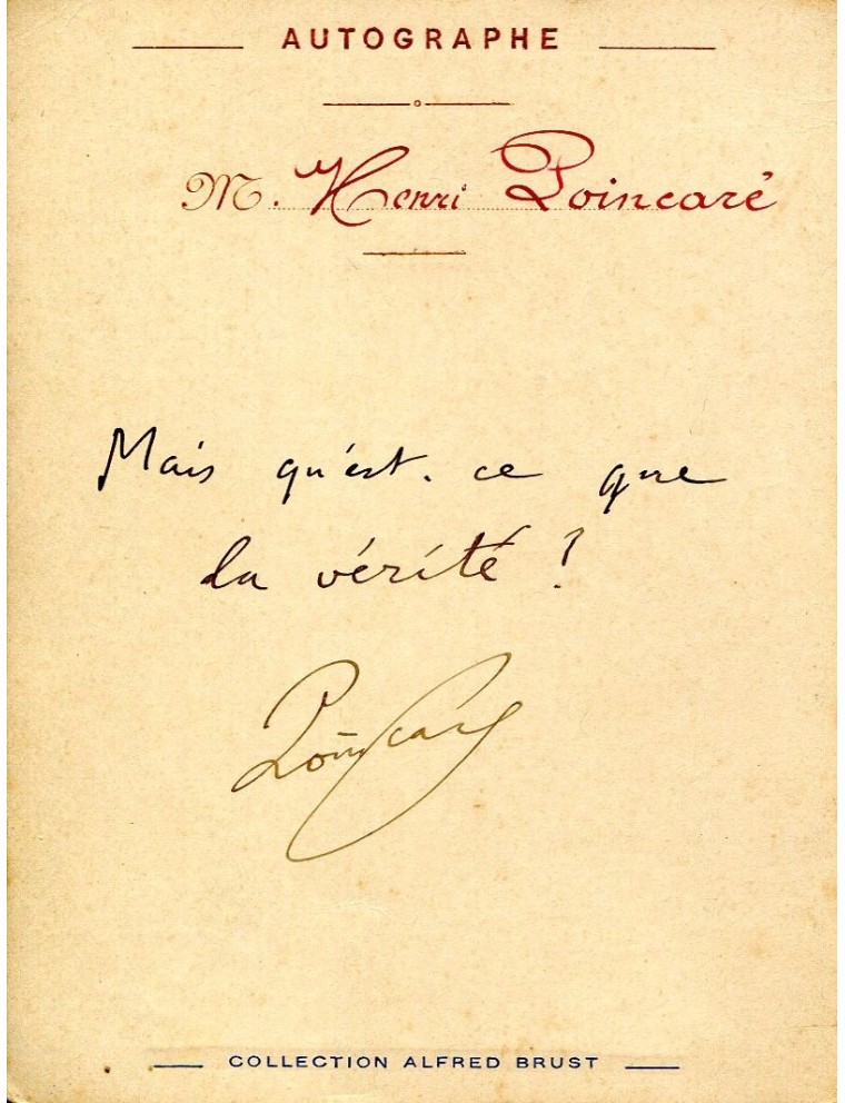 POINCARE Henri (1854-1912)
