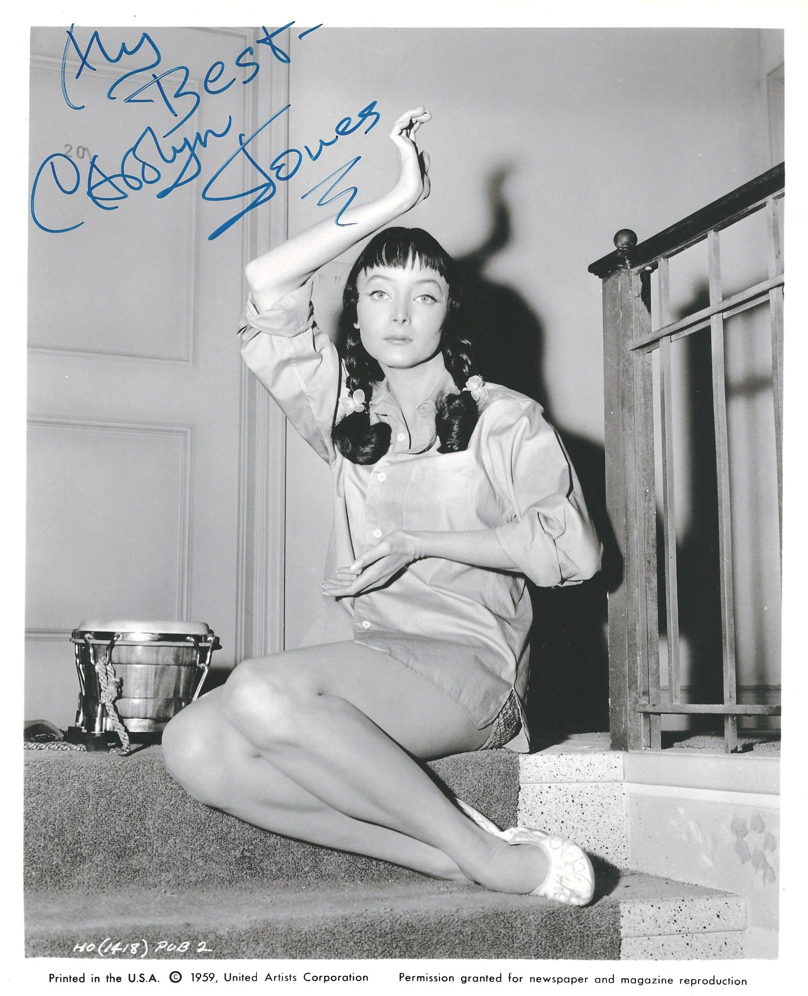 PHOTO DEDICACEE DE CAROLYN JONES