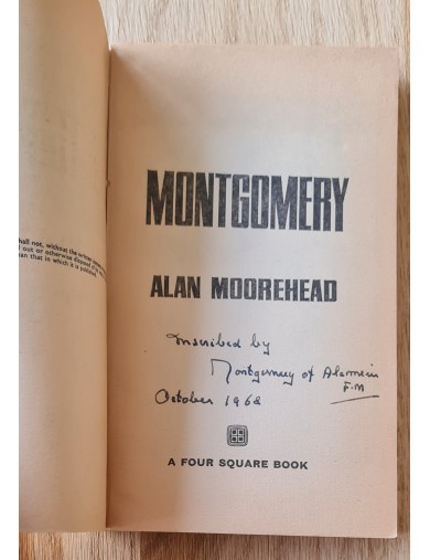 Livre rare dédicacé par le Maréchal Bernard Law Montgomery (octobre 1968)