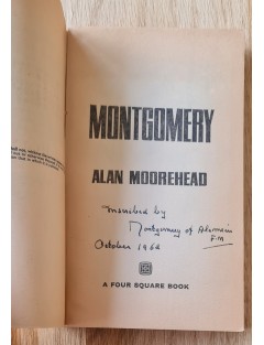 Livre rare dédicacé par le Maréchal Bernard Law Montgomery (octobre 1968)