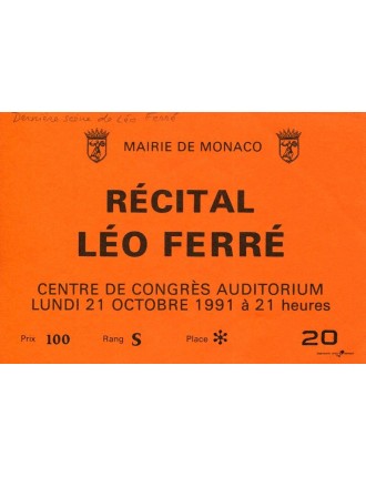 FERRE Léo (1916-1993)