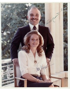 Photo originale signée par le roi Hussein et la reine Noor (années 1980)