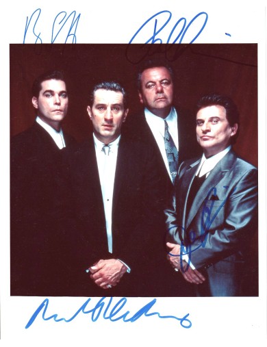 Photo signée par Robert de Niro, Joe Pesci, Ray Liotta et Paul Sorvino