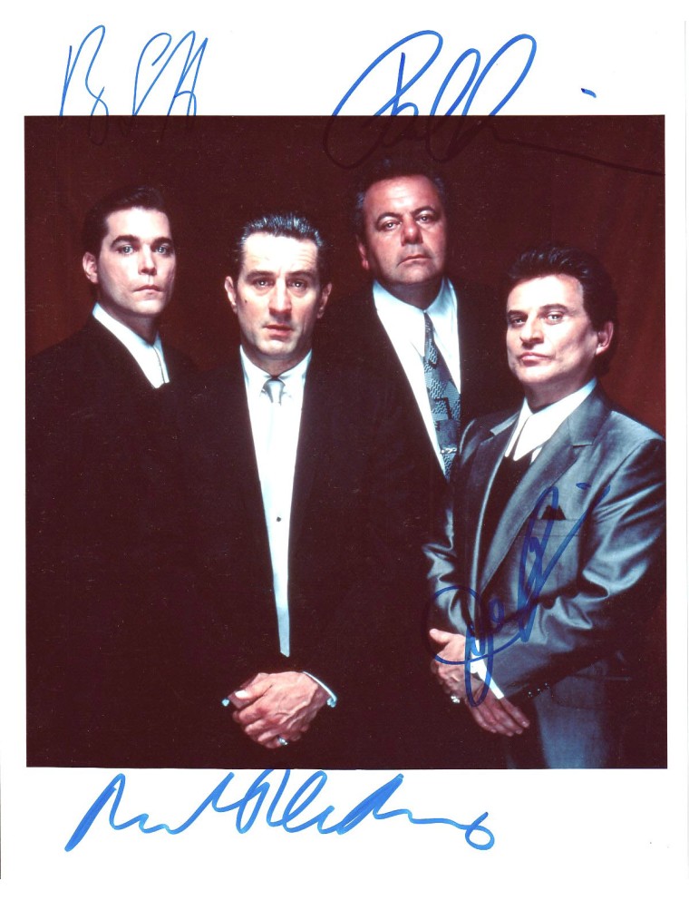 Photo signée par Robert de Niro, Joe Pesci, Ray Liotta et Paul Sorvino