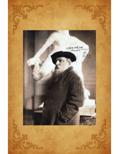 Photo dédicacée d'Auguste Rodin