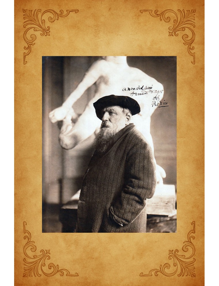 Photo dédicacée d'Auguste Rodin Photo dédicacée d'Auguste Rodin