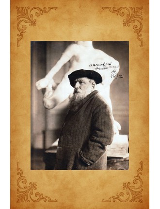 Photo dédicacée d'Auguste Rodin