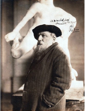 AUGUSTE RODIN SIGNED PHOTO