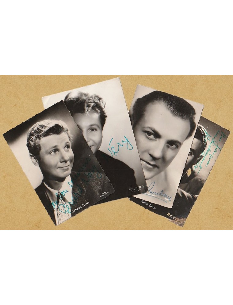 autographes Gérard Néry, René Dary et Raymond Rouleau