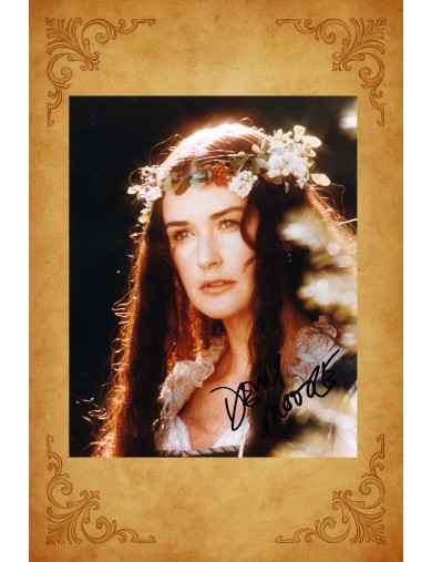 DEMI MOORE – Photographie 20 x 25 cm signée à l’encre noire – restaurant Eden Roc