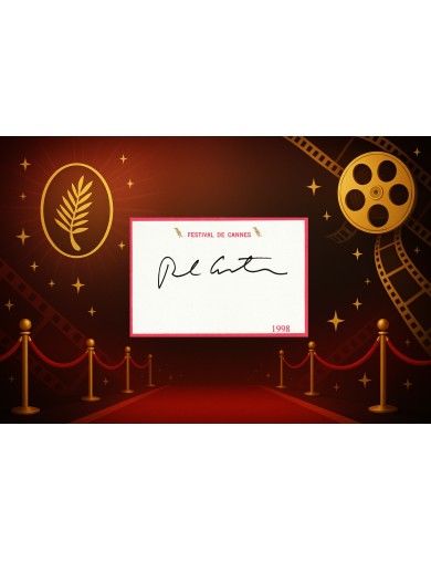 Paul Auster – Carte Festival de Cannes 1998 signée en personne – 16 x 10 cm