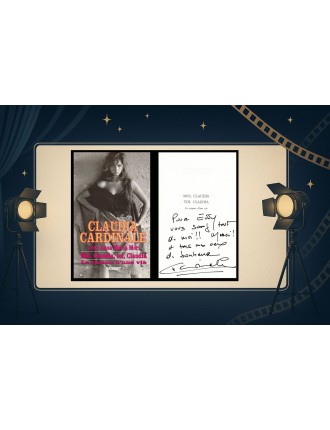 Claudia Cardinale – Envoi autographe manuscrit et signé sur le livre Moi, Claudia, toi, Claudia (Grasset, 1995)