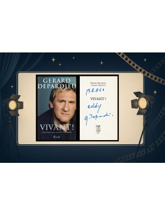 Gérard Depardieu – Envoi autographe manuscrit et signé sur le livre Vivant! (Plon, 2004)