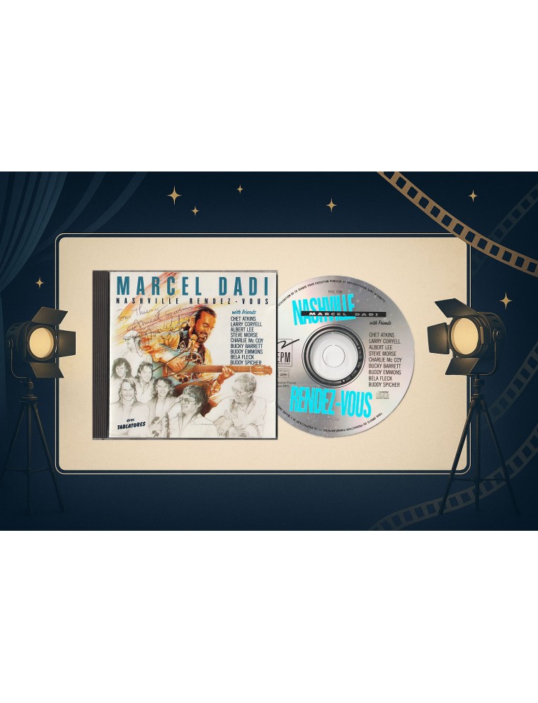Marcel Dadi – CD dédicacé “Nashville Rendez-Vous” (Fnac Nice, années 1990) Marcel Dadi – CD dédicacé “Nashville Rendez-Vous” (Fnac Nice, années 1990)
