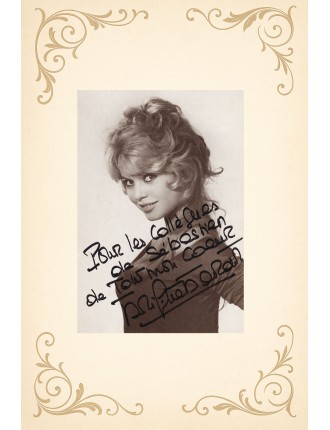 Brigitte Bardot – Carte postale photo 10x15 cm signée au feutre noir