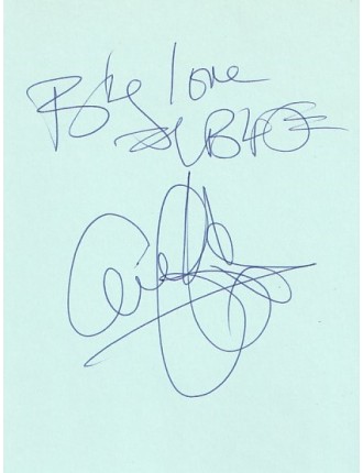 Ali Campbell (UB 40) – Dédicace manuscrite « By love, UB 40 » + signature à Paris (2002)