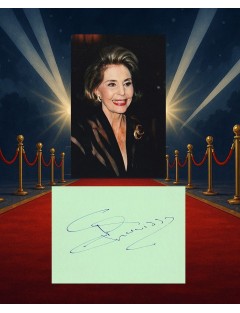Cyd Charisse – Signature à l’encre bleue au Ritz (Paris, 22 juillet 1998) + photo inédite