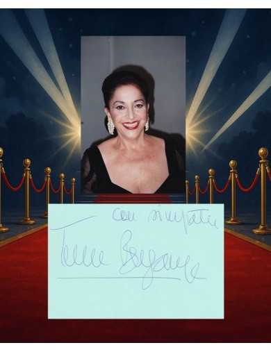 Teresa Berganza – Autographe au Théâtre des Champs-Élysées (1997) + photo inédite