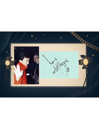 Jackie Chan autographe – Signature originale Hôtel Royal Monceau Paris 1998