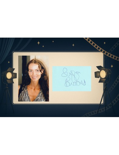 Saffron Burrows autographe – Signature originale  et photo inédite Théâtre Chaillot 2003