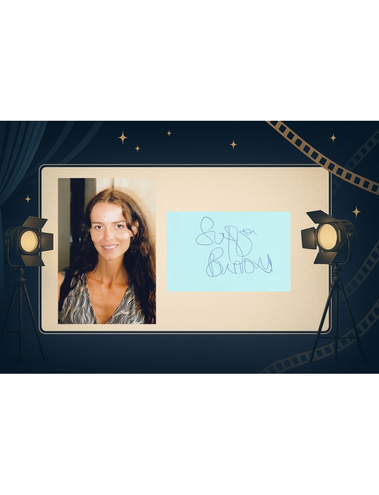 Saffron Burrows autographe – Signature originale  et photo inédite Théâtre Chaillot 2003