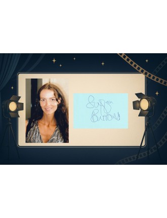 Saffron Burrows autographe – Signature originale  et photo inédite Théâtre Chaillot 2003