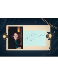 Lois Chiles, Holly Goodhead,  double autographe – Signature originale et photo inédite, Résidence Royal Monsouris 2002