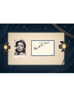 Autographe Anouk Aimée signé à Cannes en 1991 – Avec photo d’illustration