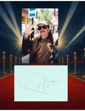 Carlos Santana autographe signé le 29 mai 2000 – bristol 15×10 cm et photo inédite