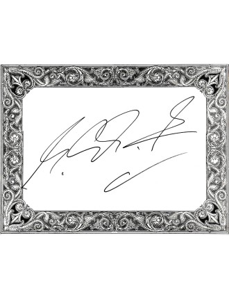 Autographe de Michael Schumacher — Bristol grand format (21 × 28 cm), signé le 24 mai 1995 à Nice