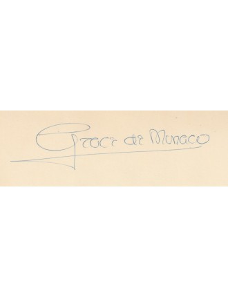 Rare autographe « Grace de Monaco » Grace Kelly