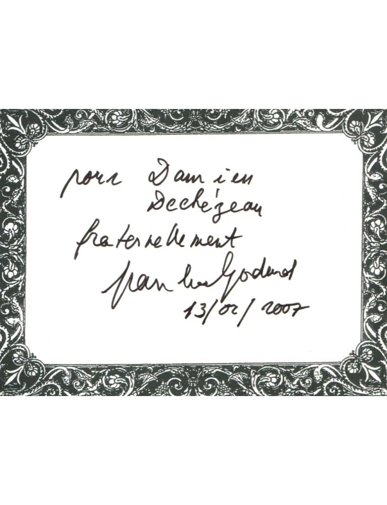 JEAN LUC GODARD - Rare autographe obtenu en 2007 du réalisateur.