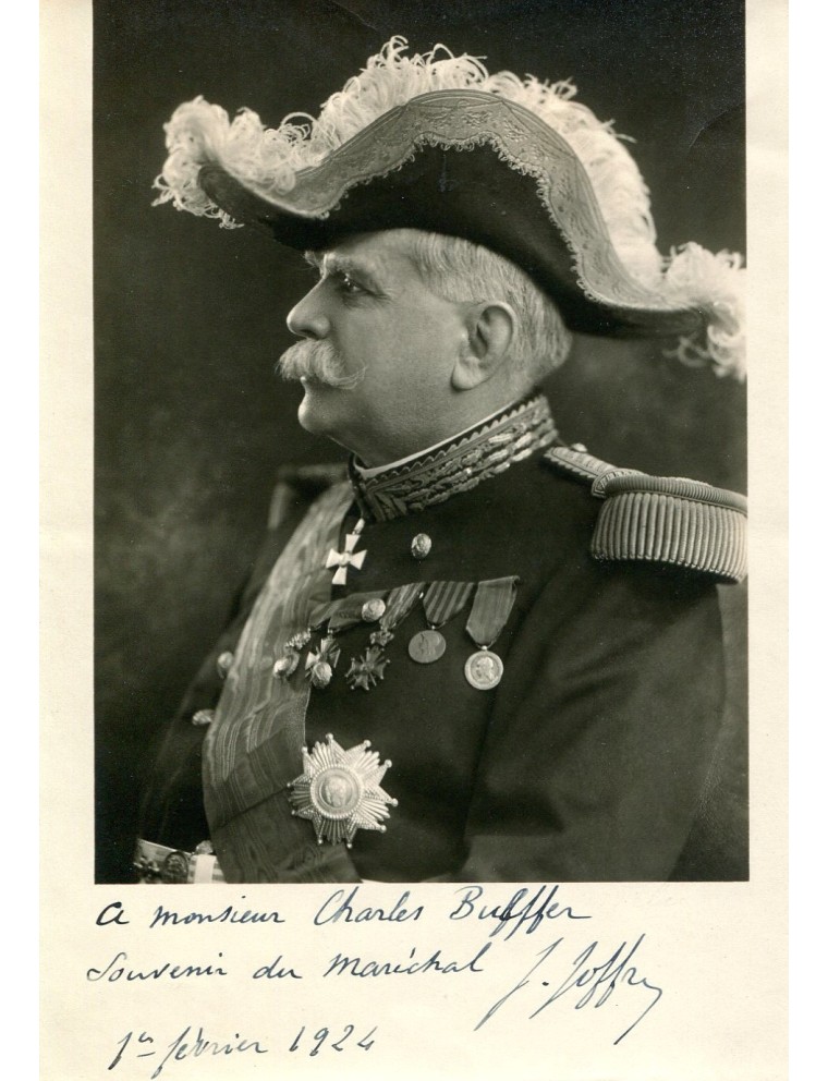 JOFFRE Joseph - Photographie ancienne signée, datée et dédicacée (1er février 1924)
