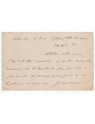Charles de Gaulle – Lettre manuscrite signée (Colombey-les-Deux-Églises, 20 septembre 1935)