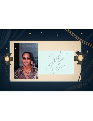 Dwayne  Johnson THE ROCK  – Autographe authentique signé en 2002 à Paris