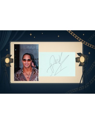 Dwayne  Johnson THE ROCK  – Autographe authentique signé en 2002 à Paris