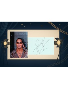 Dwayne  Johnson THE ROCK  – Autographe authentique signé en 2002 à Paris