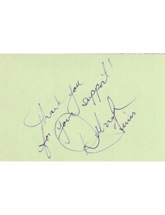 Deborah Twiss – Autographe manuscrit signé en 1998 au cinéma Grand Action