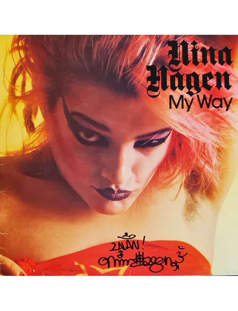 AUTOGRAPHE NINA HAGEN — 33 TOURS MY WAY (CBS, 1980) — EXEMPLAIRE SIGNÉ