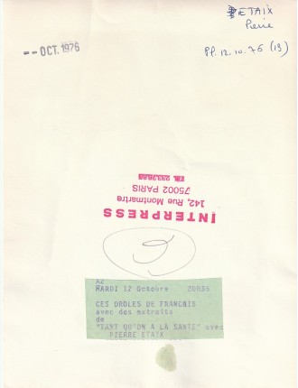 ETAIX Pierre (1928-2016)