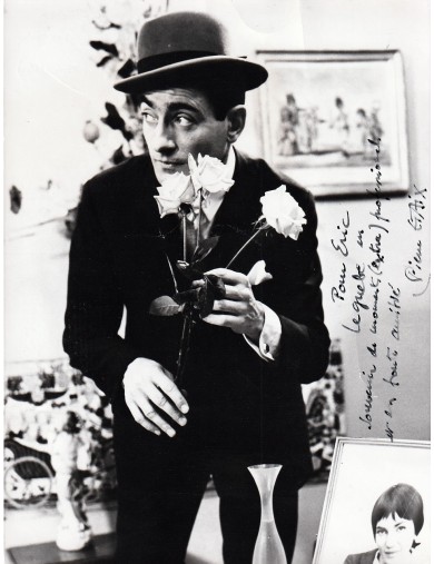 autographe de PIERRE ETAIX — Tirage argentique original dédicacé à Eric Leguèbe