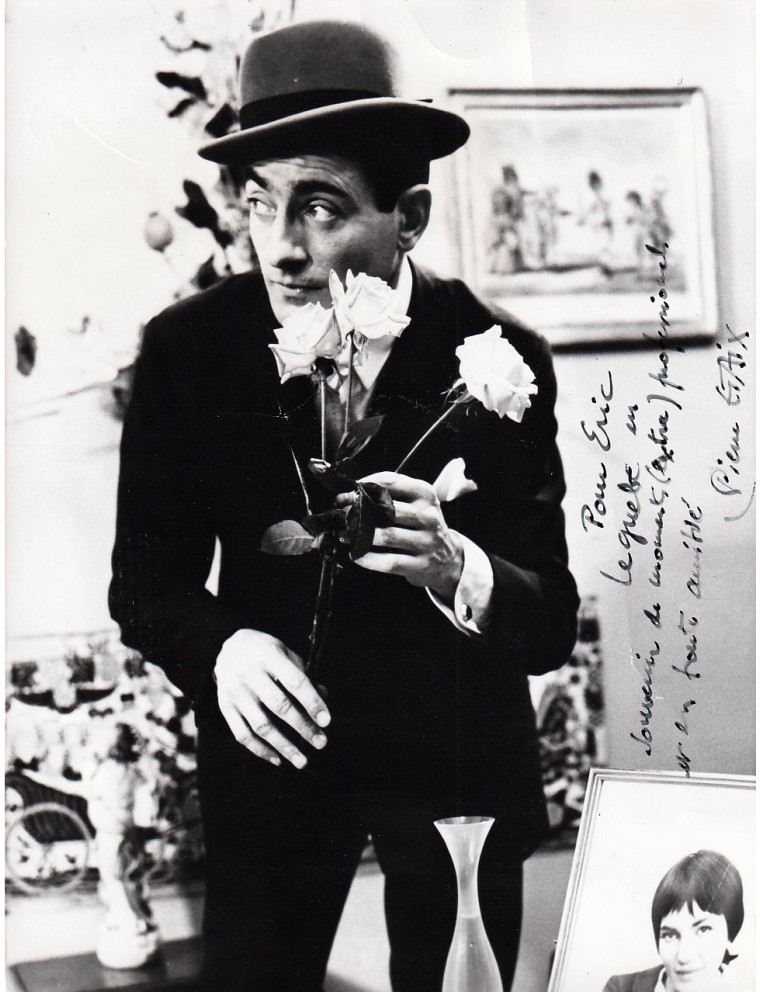 autographe de PIERRE ETAIX — Tirage argentique original dédicacé à Eric Leguèbe