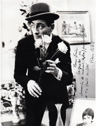 autographe de PIERRE ETAIX — Tirage argentique original dédicacé à Eric Leguèbe