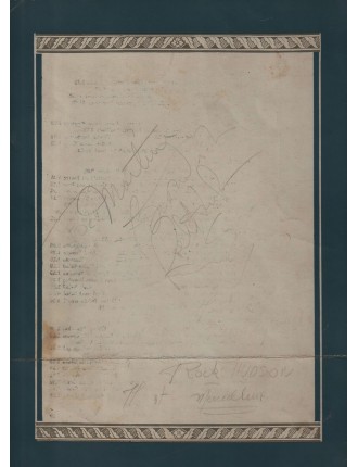 Menu original du restaurant VOISIN (New York), daté du 11 octobre 1962 — signé par Rock Hudson au verso