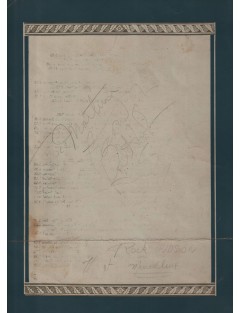 Menu original du restaurant VOISIN (New York), daté du 11 octobre 1962 — signé par Rock Hudson au verso